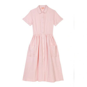 NWT SERAPHINA LONDON Women's The Button Dress, Pink, size large